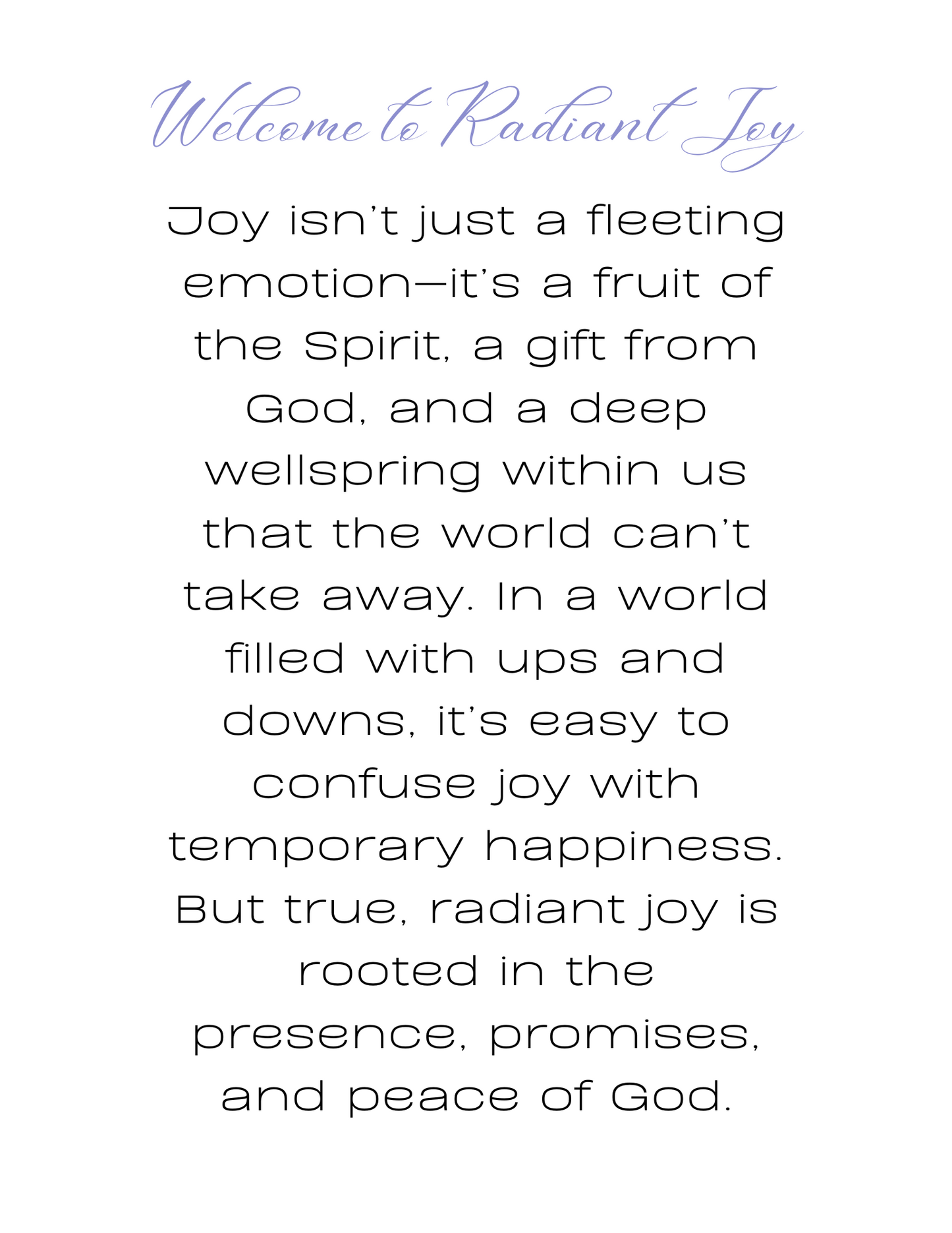 Radiant Joy: A Scripture- Based Reflection Journal