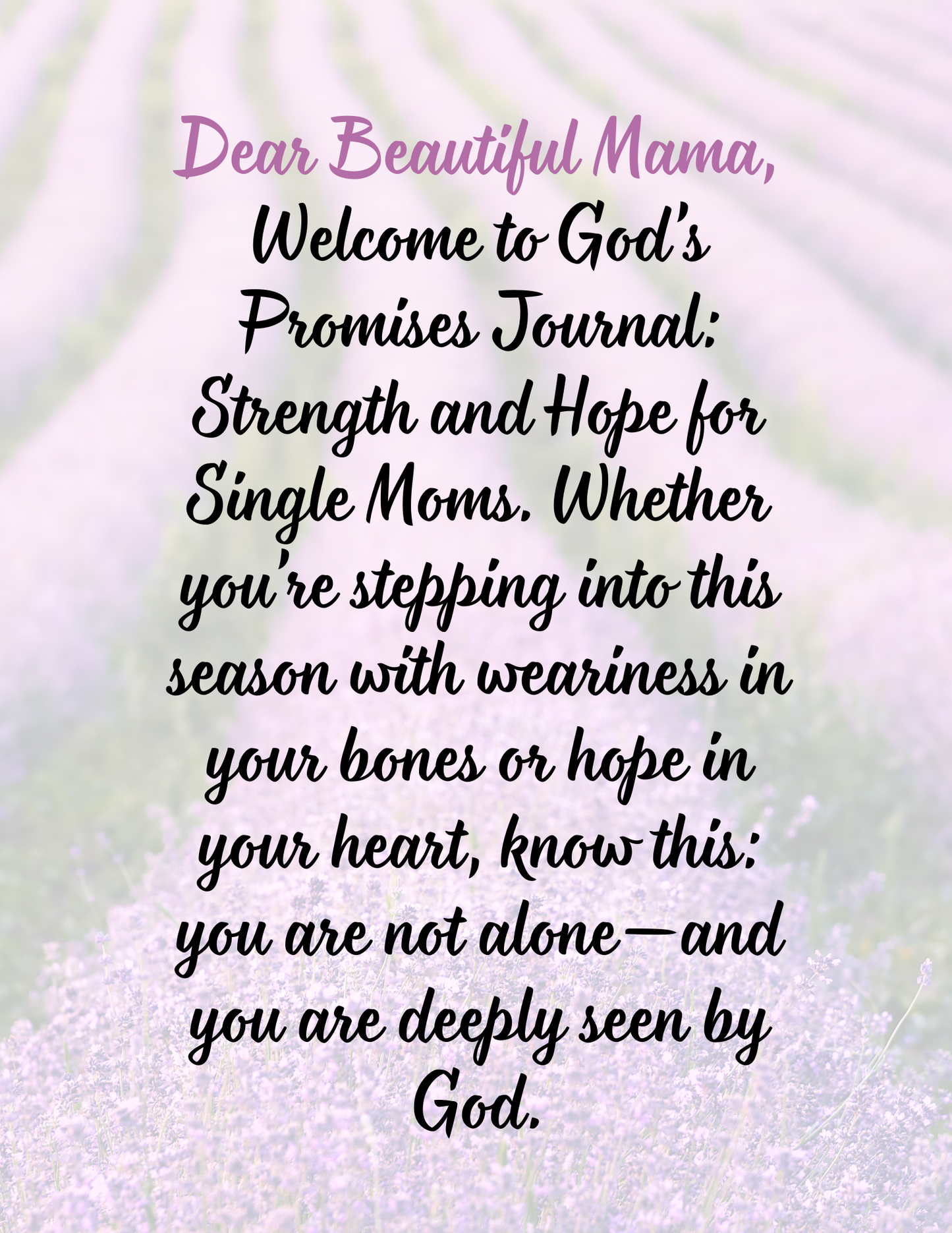 God's Promises Journal: Strength and Hope for Single Moms