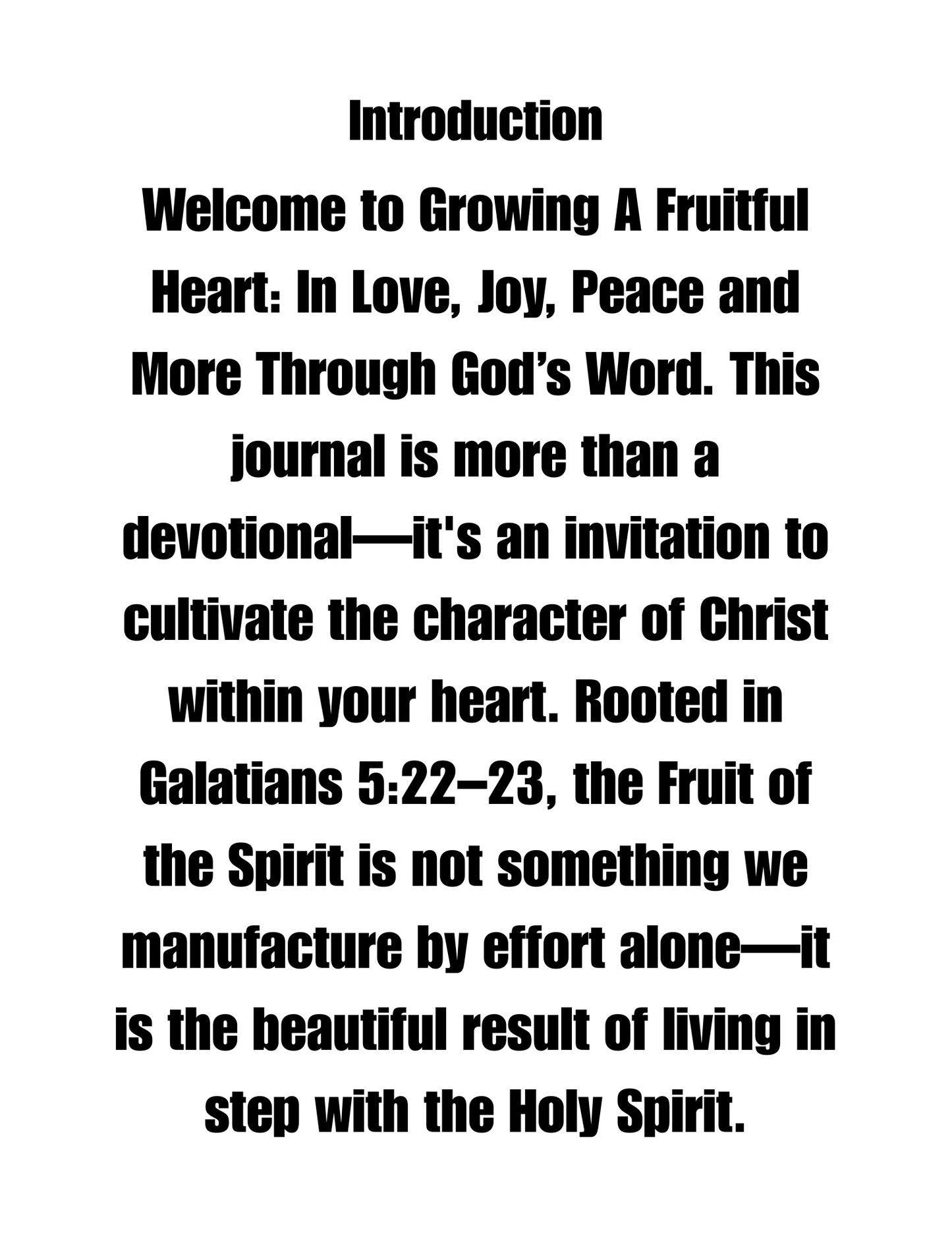 Growing a Fruitful Heart: In Love, joy, Peace, and More Through God's Word Journal